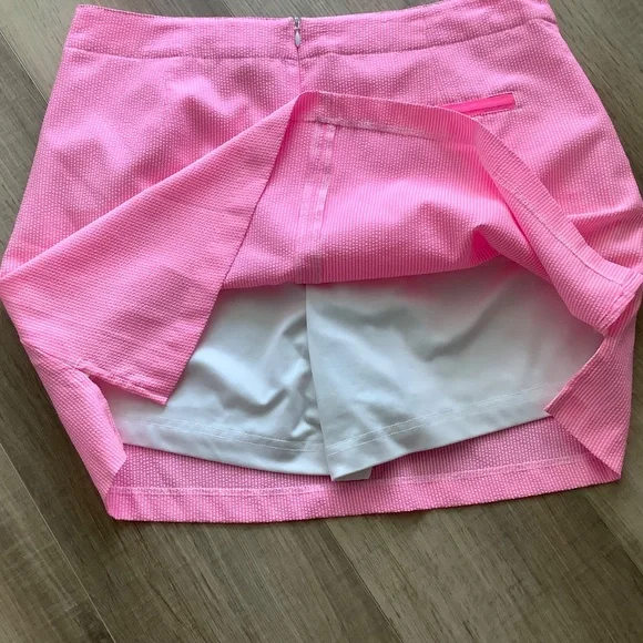 Lady Hagen pink pinstripe skort 10 - Picture 3 of 4